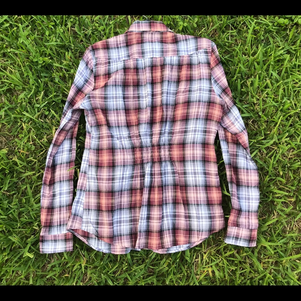 Anthropologie Isabella Sinclair Plaid Shirt Sz L - Picture 2 of 8